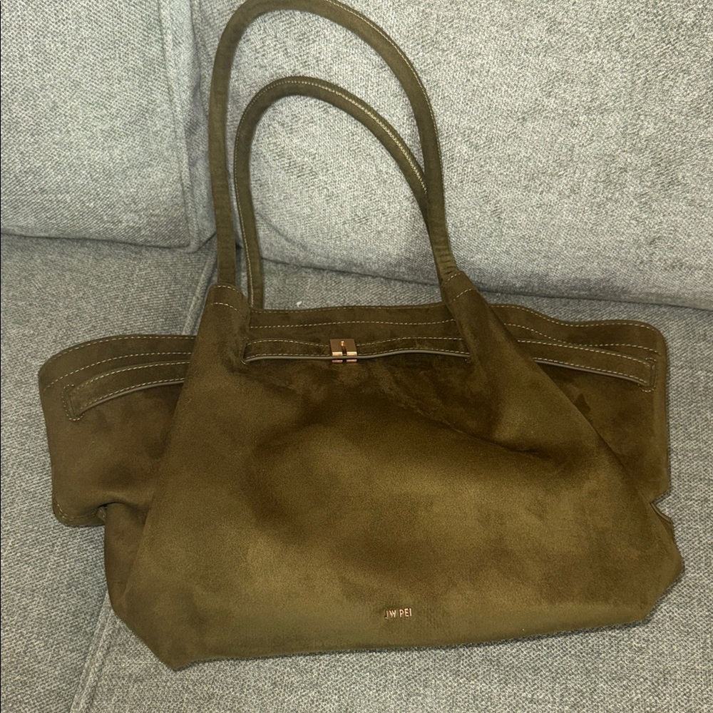 JW PEI Olive Green Suede Bag - Picture 3 of 3